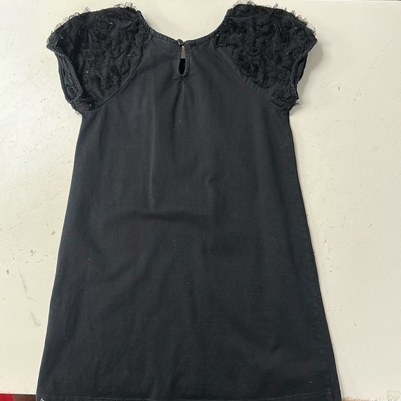 Hanna Andersson Tulle Rosette Sleeve Jersey Knit Dress 110 5 - Picture 4 of 6